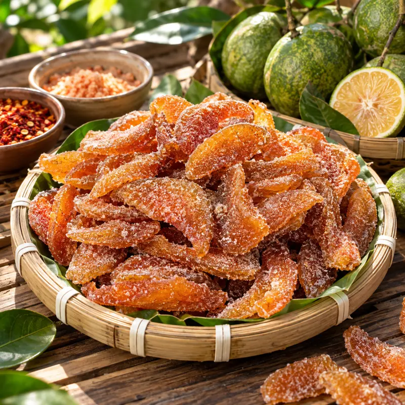 Cóc sấy chanh muối